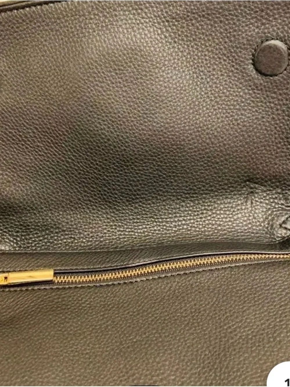 Beautful Tory Burch Black Leather Shoulder Bag with Gold Logo - Picture 2 of 11